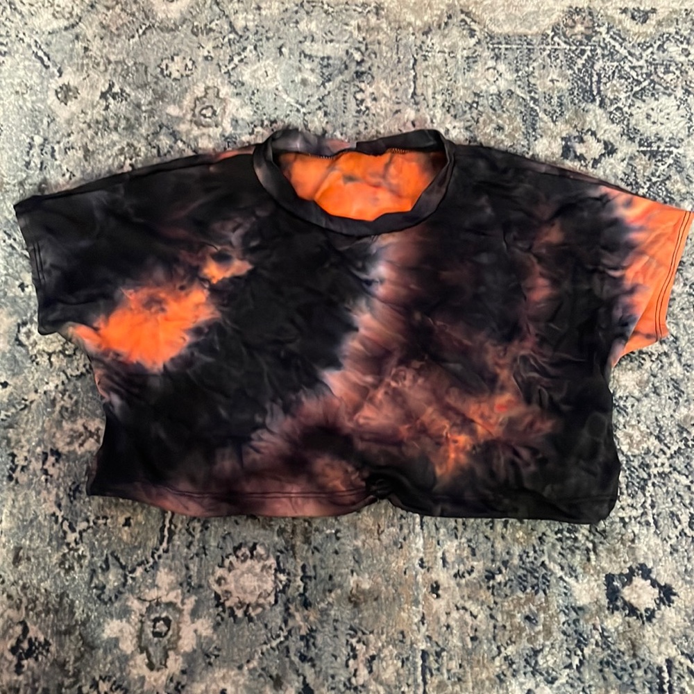 size small jade tie dye crop top